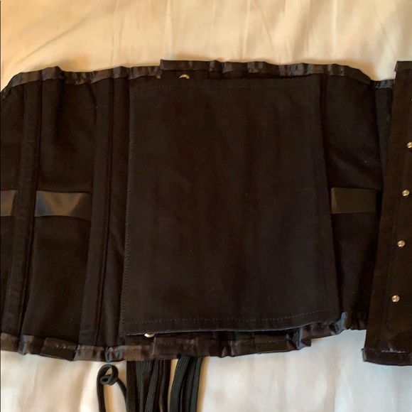 PRICE๐๐ปNWOT Black Steel Bone Waist Corset Sz 32 - Picture 6 of 7
